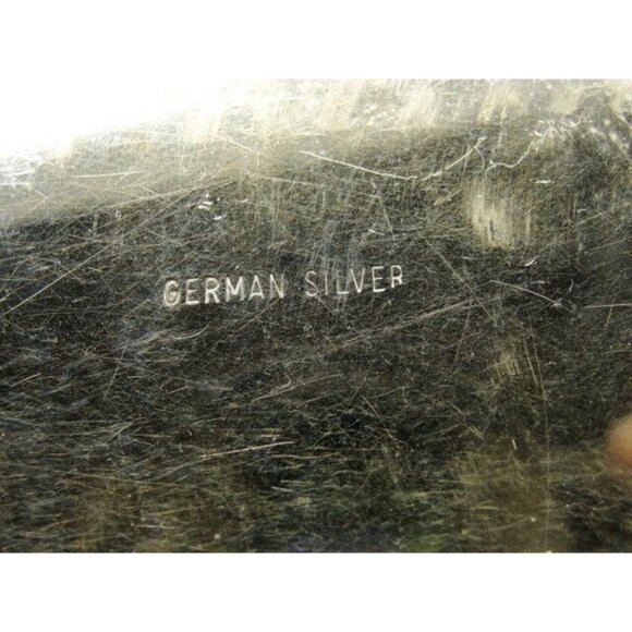 German Silver Etched Belt Buckle Fancy Design Western - Picture 9 of 9